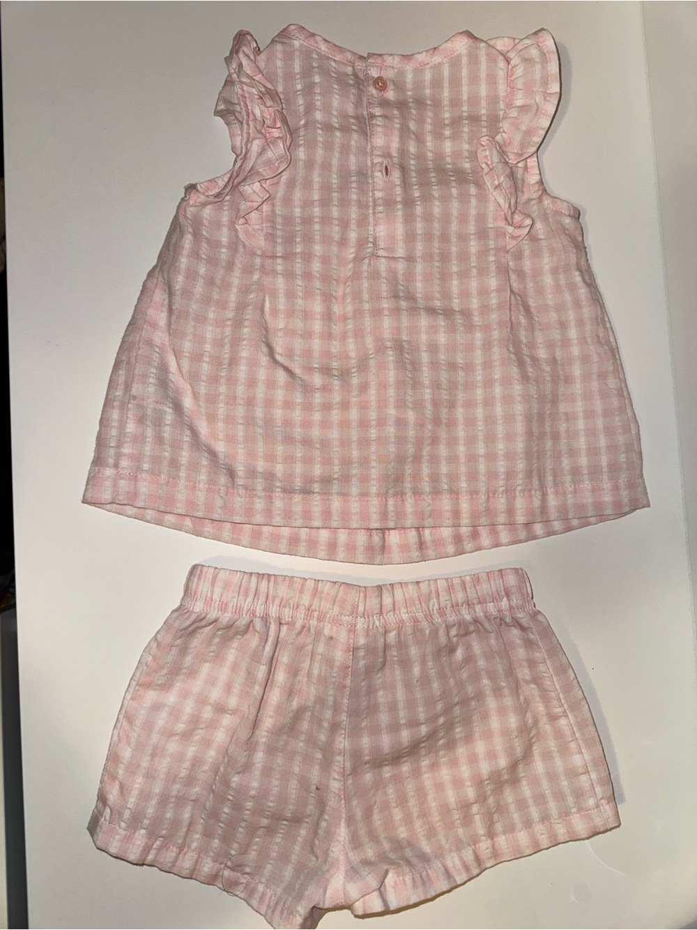 Pink Gingham Ruffle Baby Two-Piece Set - Picture 3 of 4